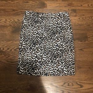 Jcrew leopard pencil skirt
